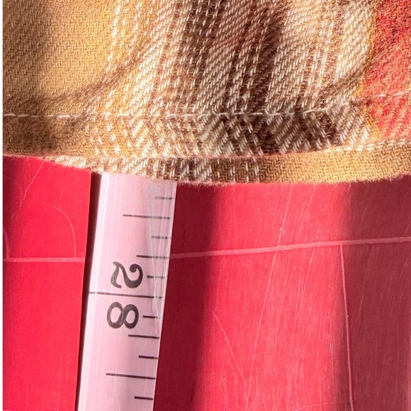 Wrangler Western Shirt Womens Large Brown Plaid Lace Pearl Snap Boho Cowgirl - Picture 8 of 9